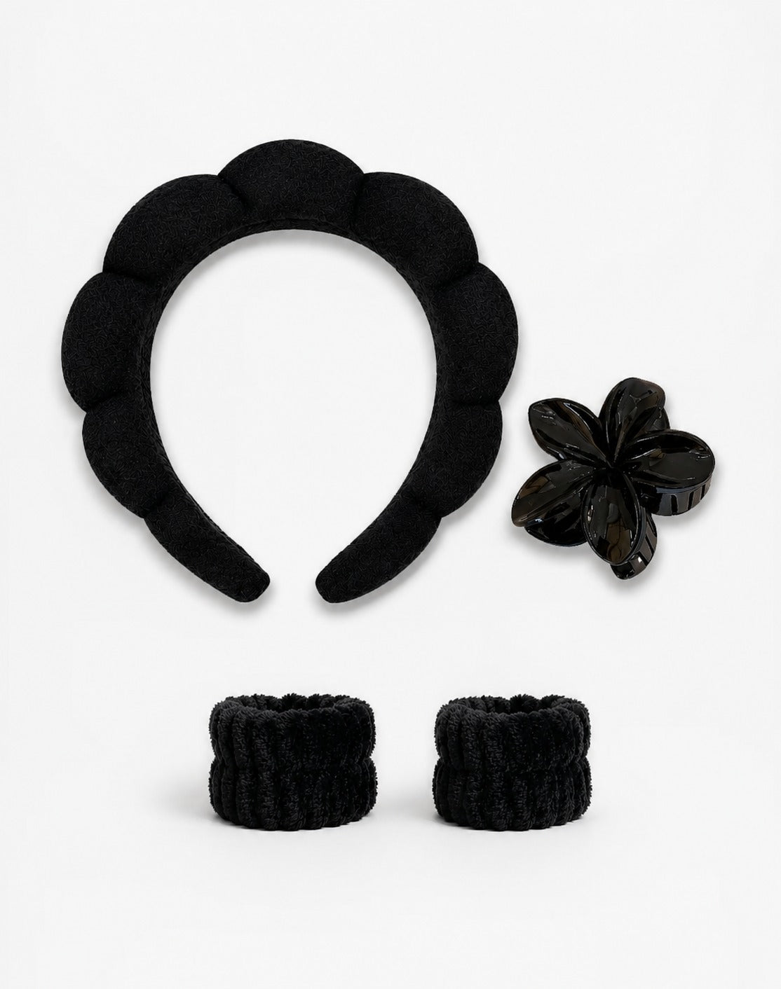 Set Cintillo Y Muñequeras Para Cuidado Facial